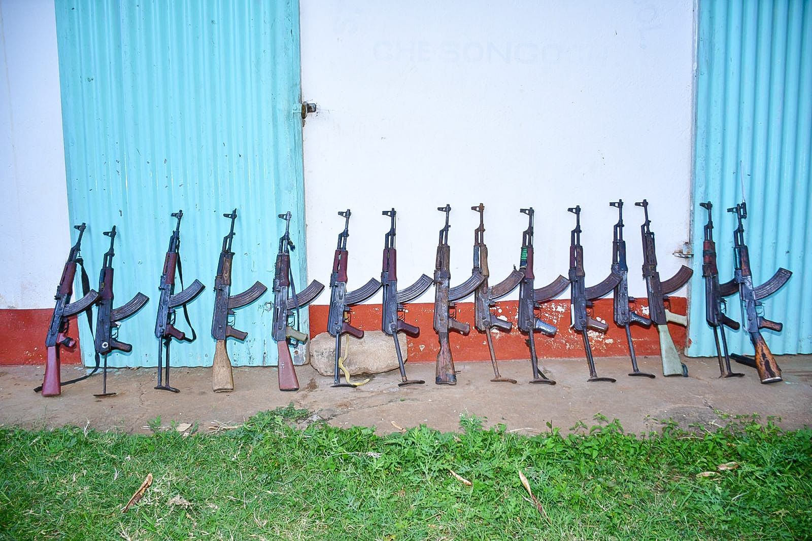 Fifteen illegal firearms voluntarily surrendered in Kerio Valley