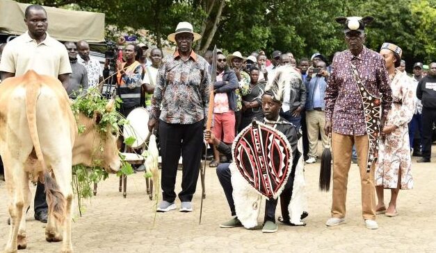 Raila Odinga Junior being installed as a family head in Bondo,Siaya County on October 23,2025.PHOTO/HANDOUT