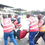 Overwhelmed medics as mourners faint during Raila’s viewing in Kisumu