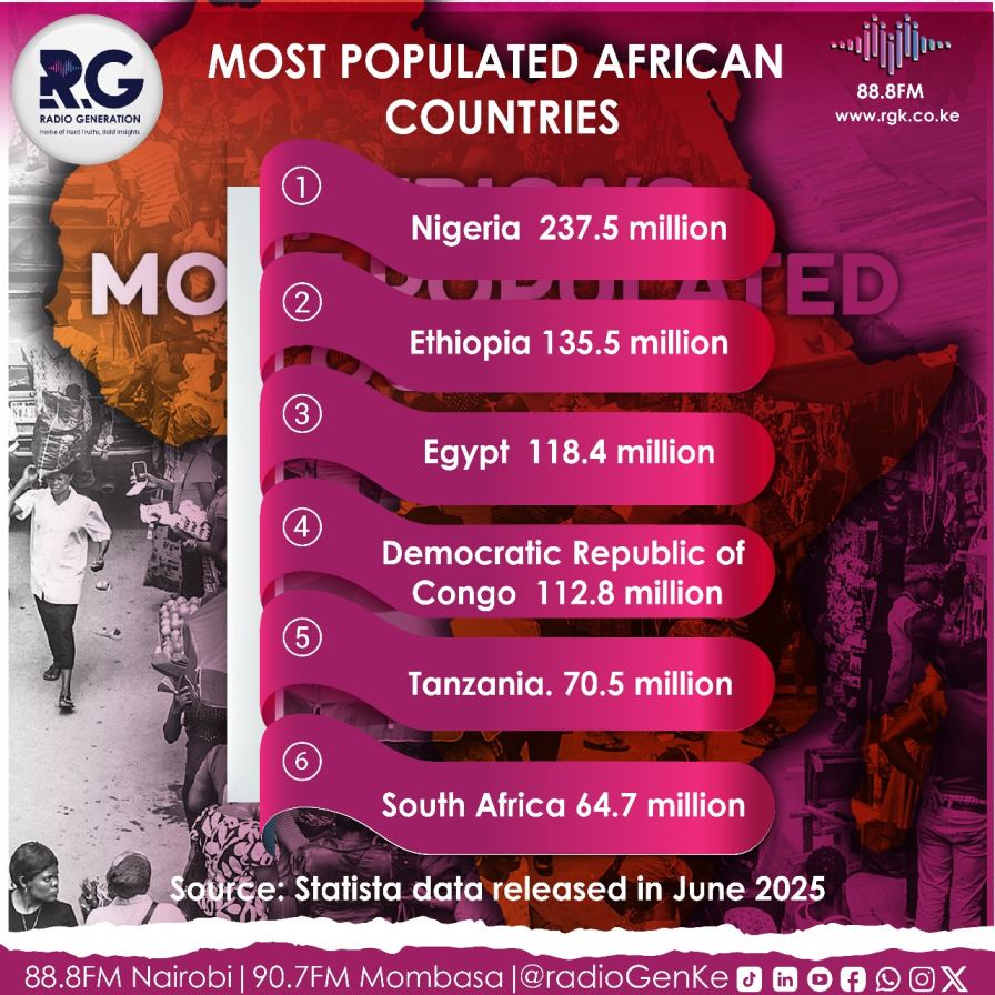 INFOGRAPHIC: Most populated African countries