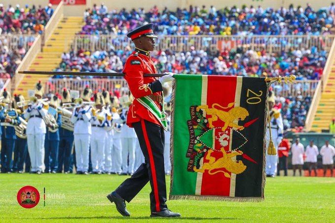Regimental flag presented to 20 Para Battalion at Jamhuri day parade