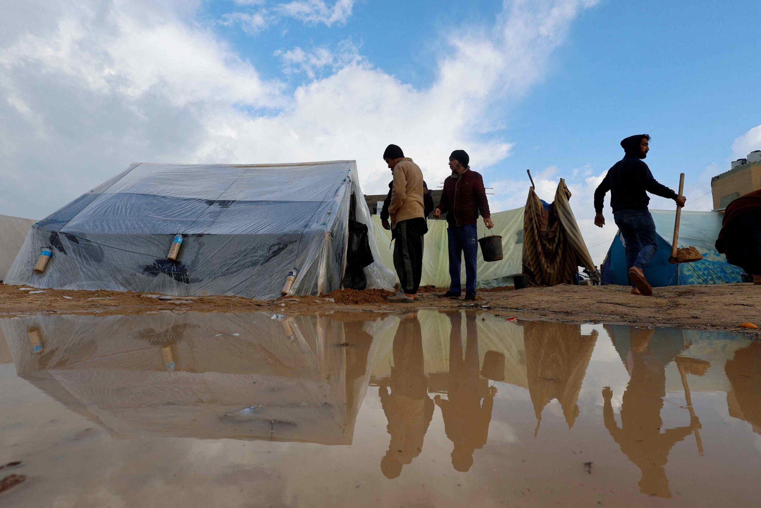 Torrential rains worsen plight of displaced Gazans
