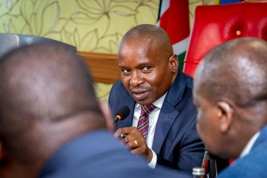 Deputy President Kithure Kindiki convenes a high-level crisis meeting at Harambee House Annex in Nairobi as the government moves to urgently respond to a worsening drought across 32 counties on December 15, 2025/DPCS