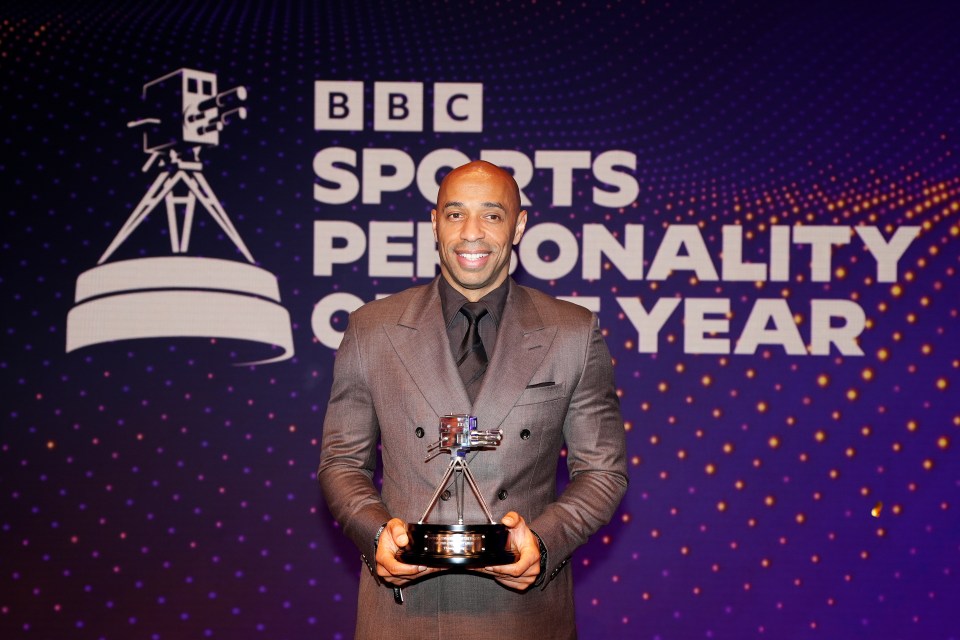 Thierry Henry receives BBC Lifetime Achievement at SPOTY 2025
