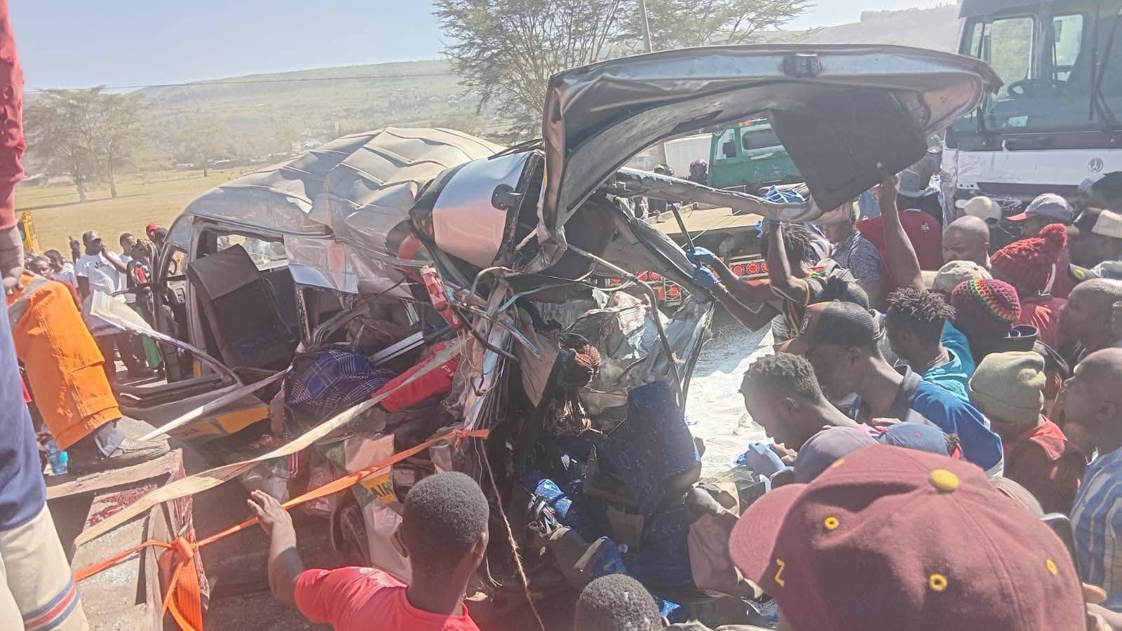 Several feared dead as matatu, trailer crash at Kikopey