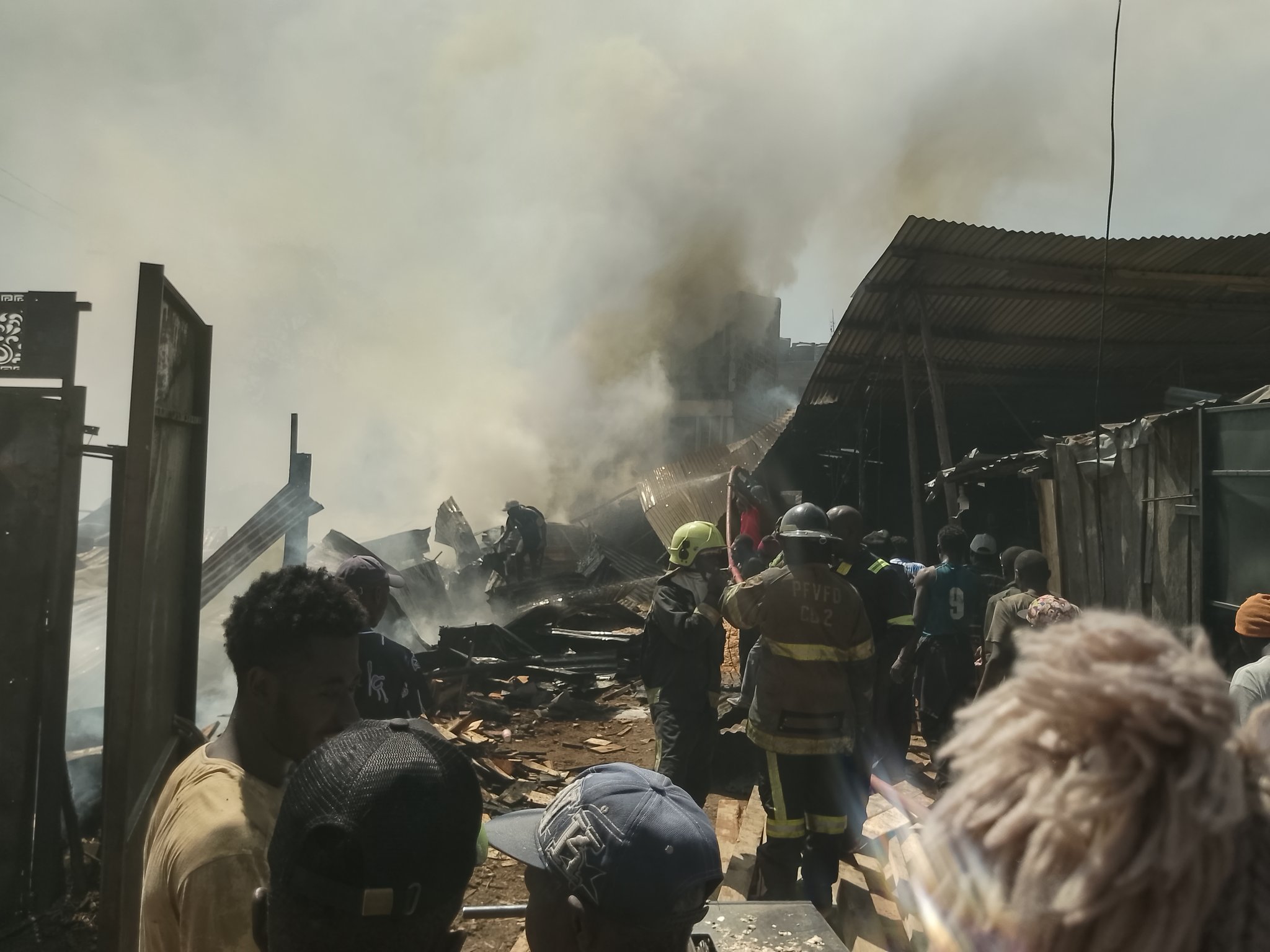 Fire breaks out at Nairobi's Mutindwa Market