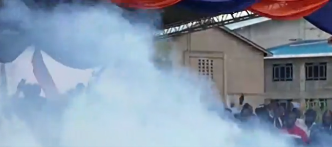 Sifuna stays firm on podium as teargas briefly disrupts Kakamega rally