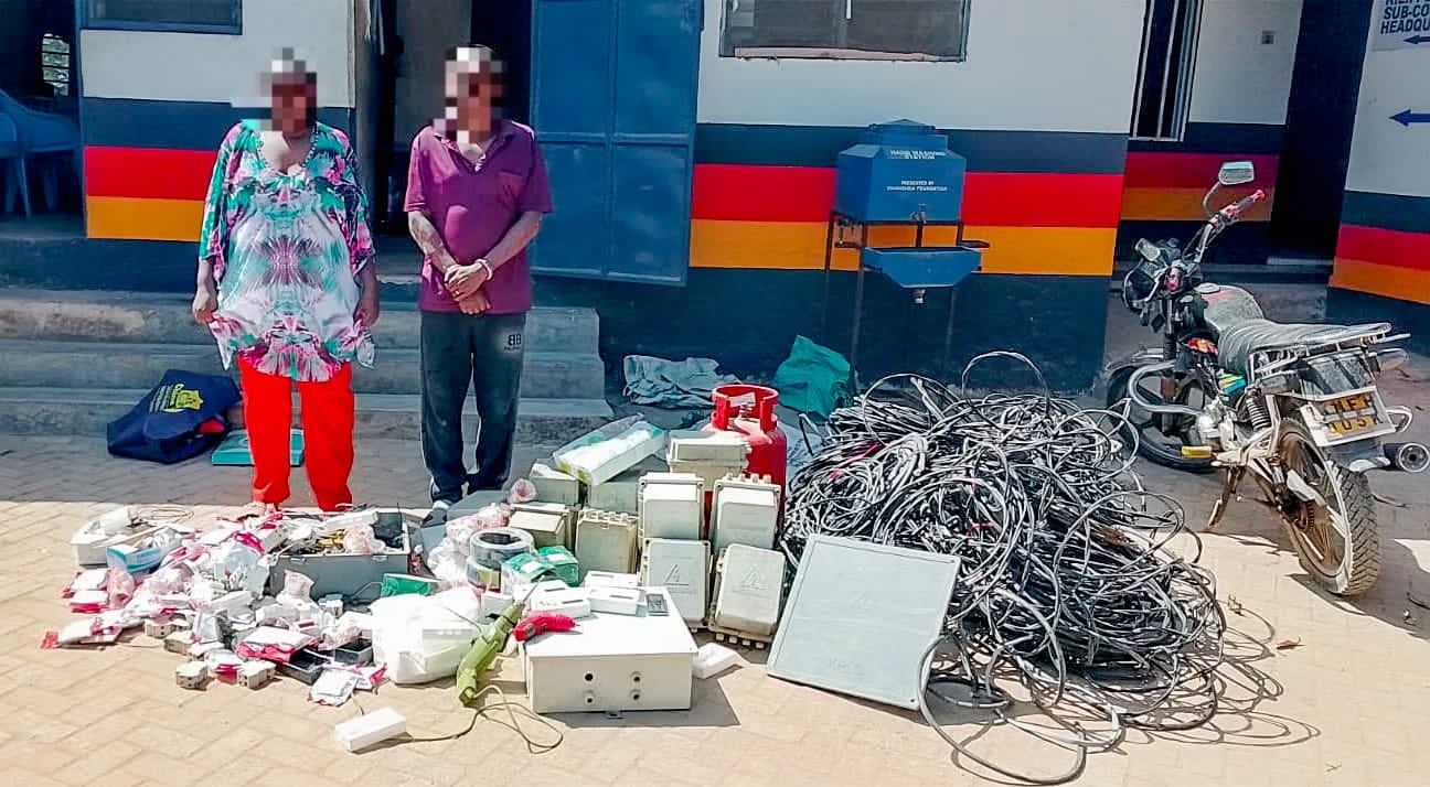 Two arrested in Mtwapa as police recover stolen Kenya Power items