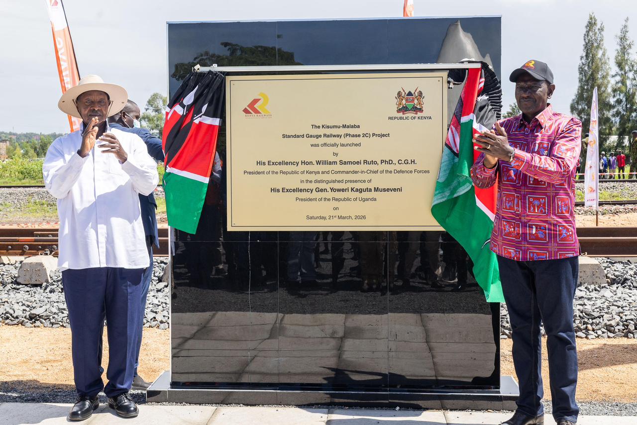 Ruto, Museveni ground-break Sh500 billion SGR extension in Kisumu
