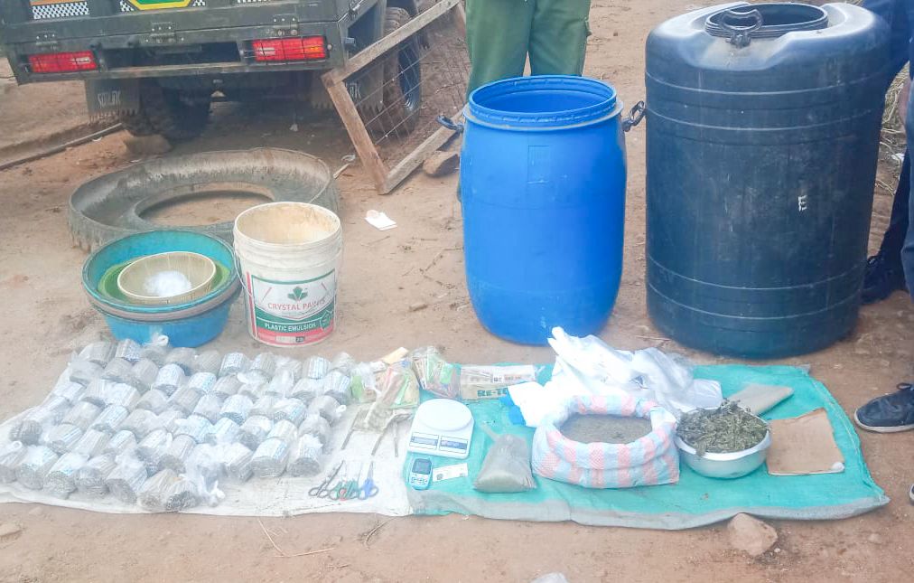 Suspect arrested as police raid drug packaging den in Kitui