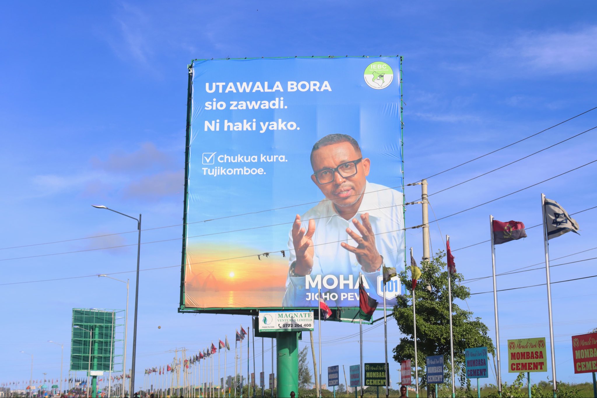 Nyali MP Ali accuses Mombasa County authorities of pulling down his billboards