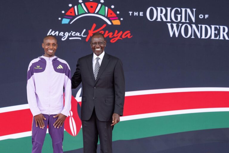 Ruto awards Sabastian Sawe Sh8 million after record-breaking marathon run