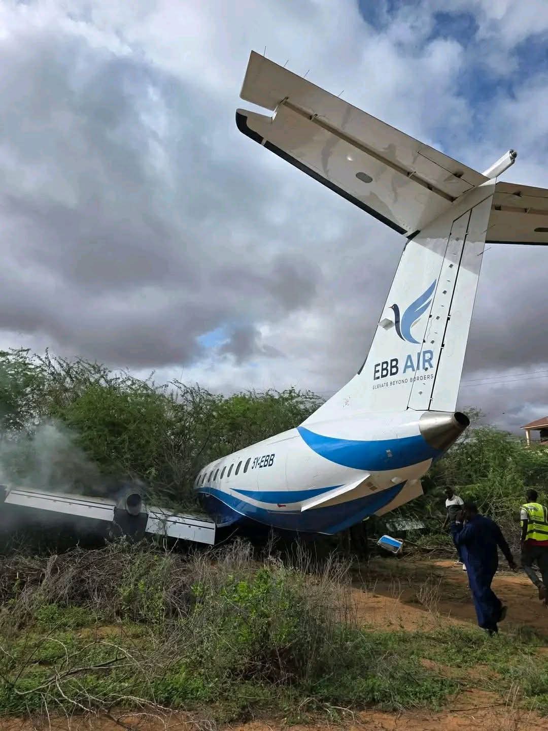 EBB Air Jet overshoots runway in Mandera, all onboard safe