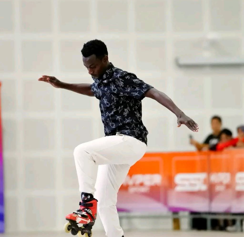 Self-sponsored Kenyan skater Kelvin Ruhiu wins gold in Cotonou