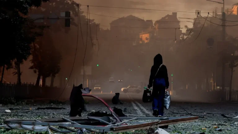 Large-scale Russian attack on Ukraine leaves four dead and dozens injured
