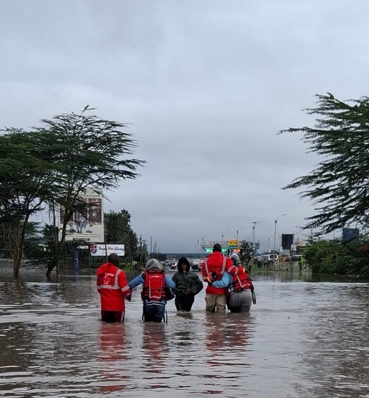 Flash floods hit major towns as Red Cross emergency teams race to rescue trapped residents