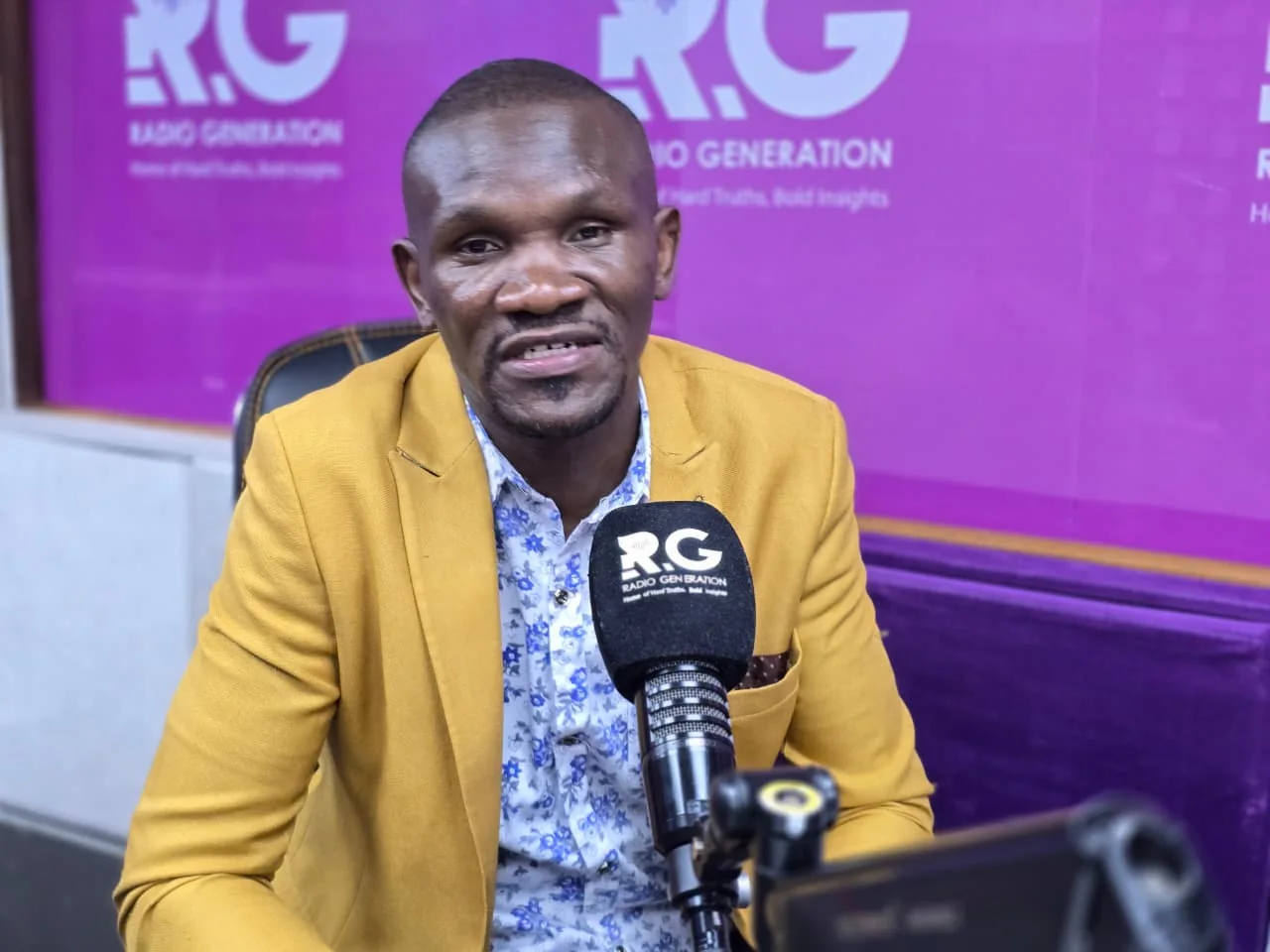 Kenyan comedian Peter Ouma, popularly known as Onjiri the Comedian during an interview at Radio Generation on June 10, 2026. PHOTO/RADIO GENERATION