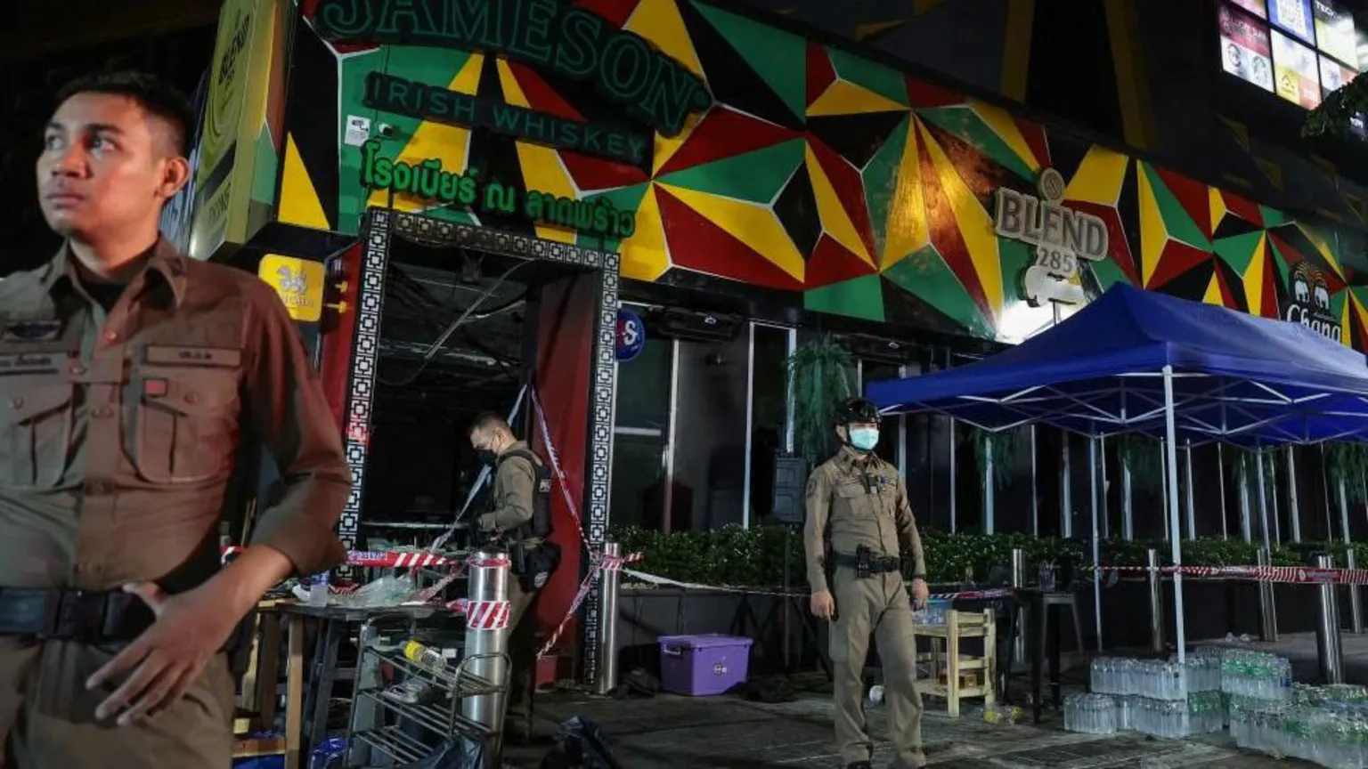 Panic and chaos as Bangkok nightclub fire leaves 28 dead