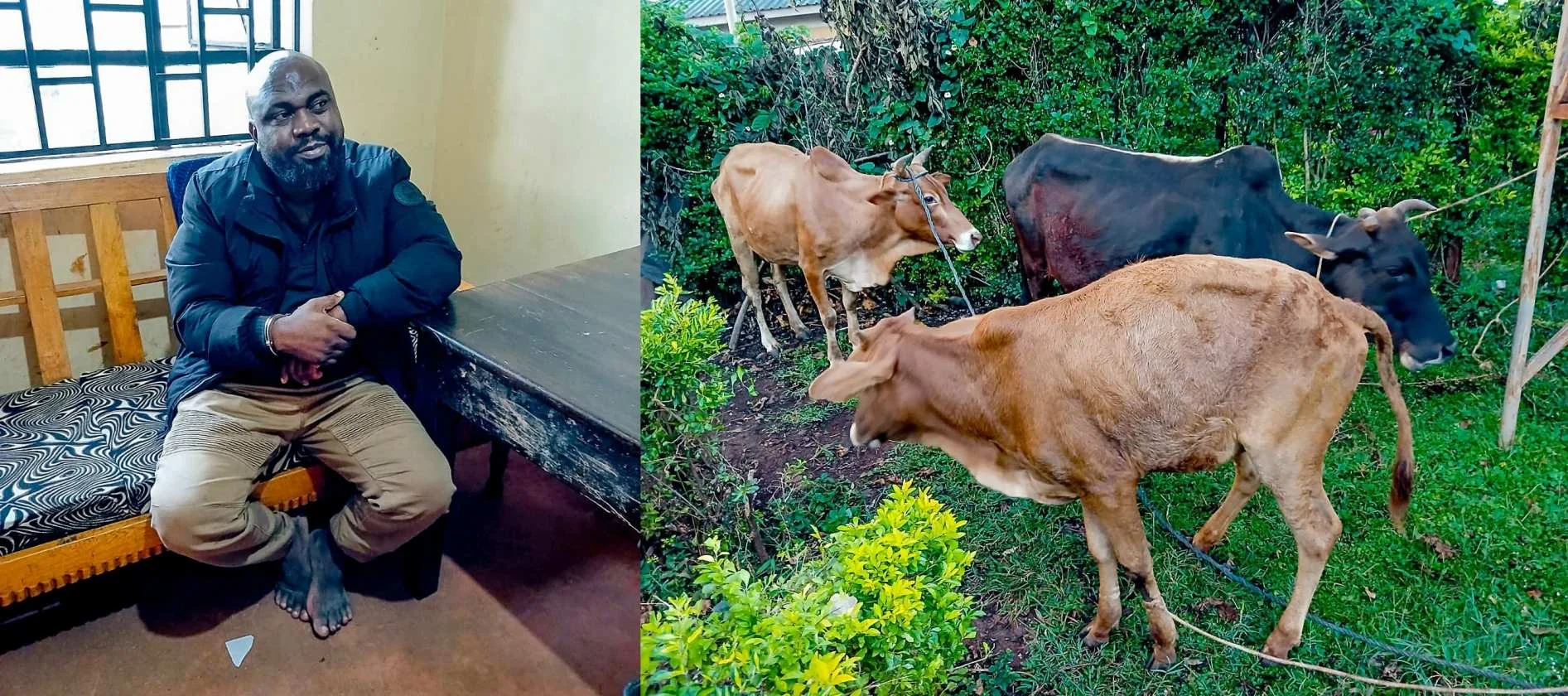 Kakamega police arrest suspect, recover three suspected stolen cattle after chase