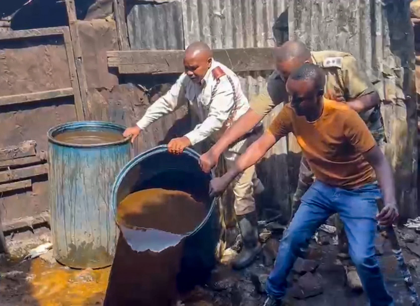 Police dismantle illicit alcohol brewery in Kahawa West, seize 3,500 litres of kangara