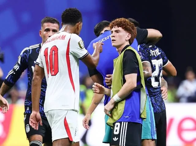 Bellingham slap on an Argentine player, could see him suspended against France
