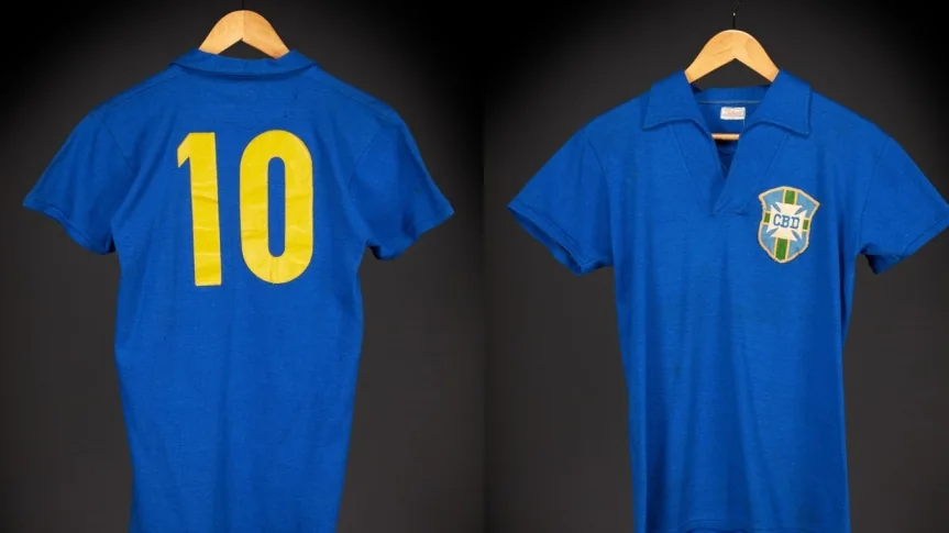 Pele's iconic World Cup shirt fetches staggering price 68 years later