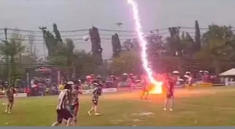 One dead, 12 injured after lightning strikes football pitch in Southern Thailand
