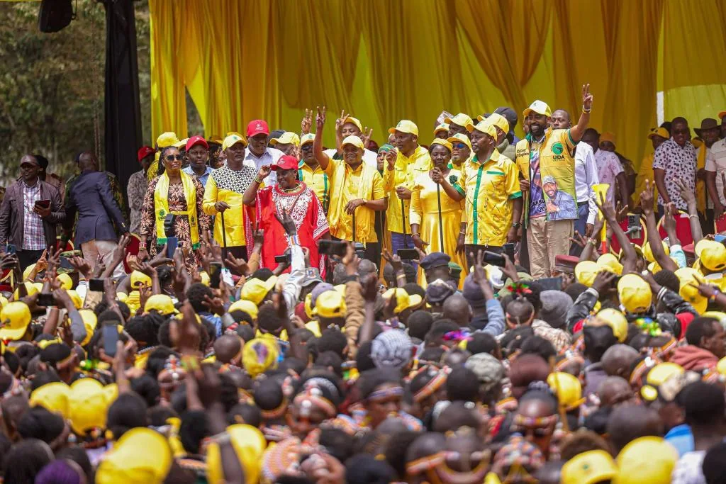Deputy President Kithure Kindiki speaking on Saturday in Maralal Town, Samburu County, on August 1, 2026. PHOTO/DPCS