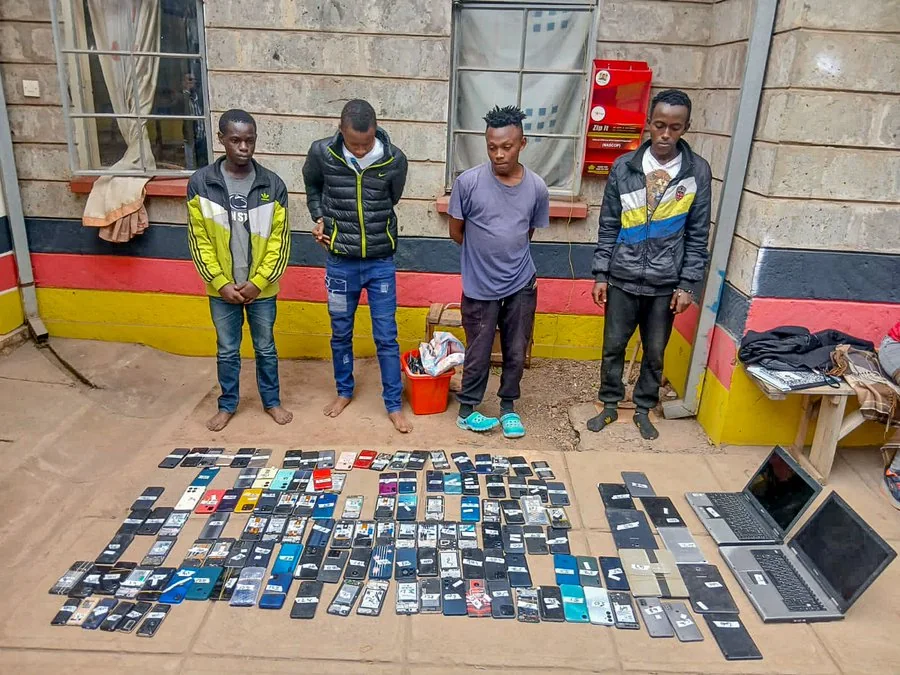 Police recover 132 stolen phones, arrest four in Kayole crackdown