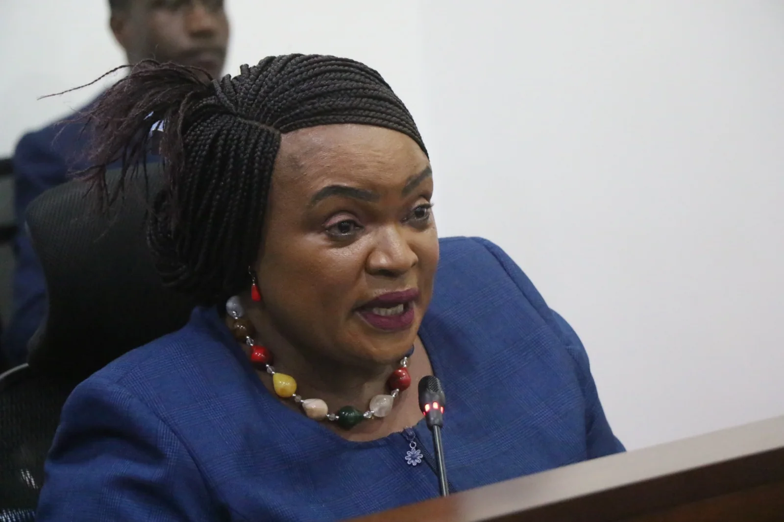 The PS for the State Department for Public Service and Human Capital Development, Jayne Imbunya, appears before the National Assembly Committee on Public Petitions in Parliament on 11th August 2026. PHOTO/DAVID BOGONKO NYOKANG’I