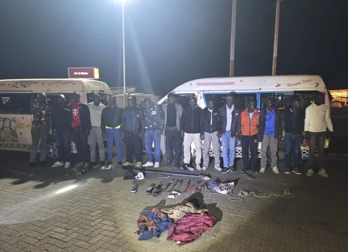 15 suspected gang members arrested, weapons seized in Kisumu