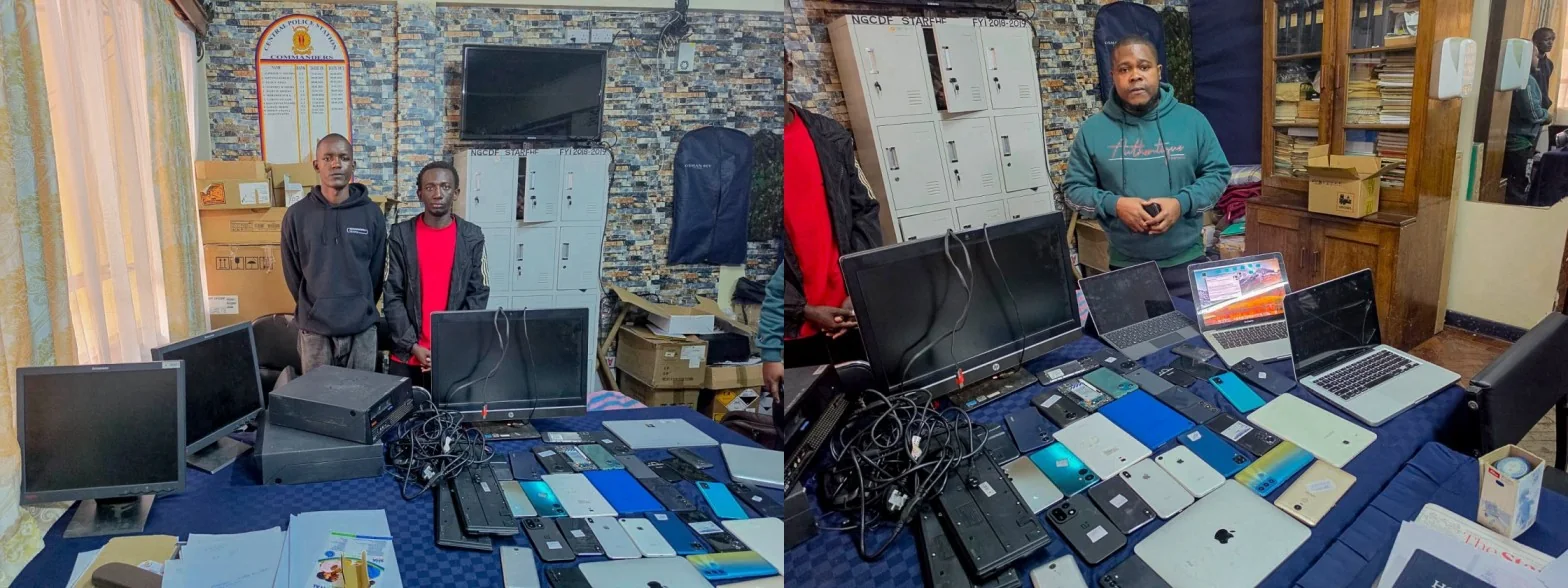 Nairobi police arrest three over stolen phones, computers in raid