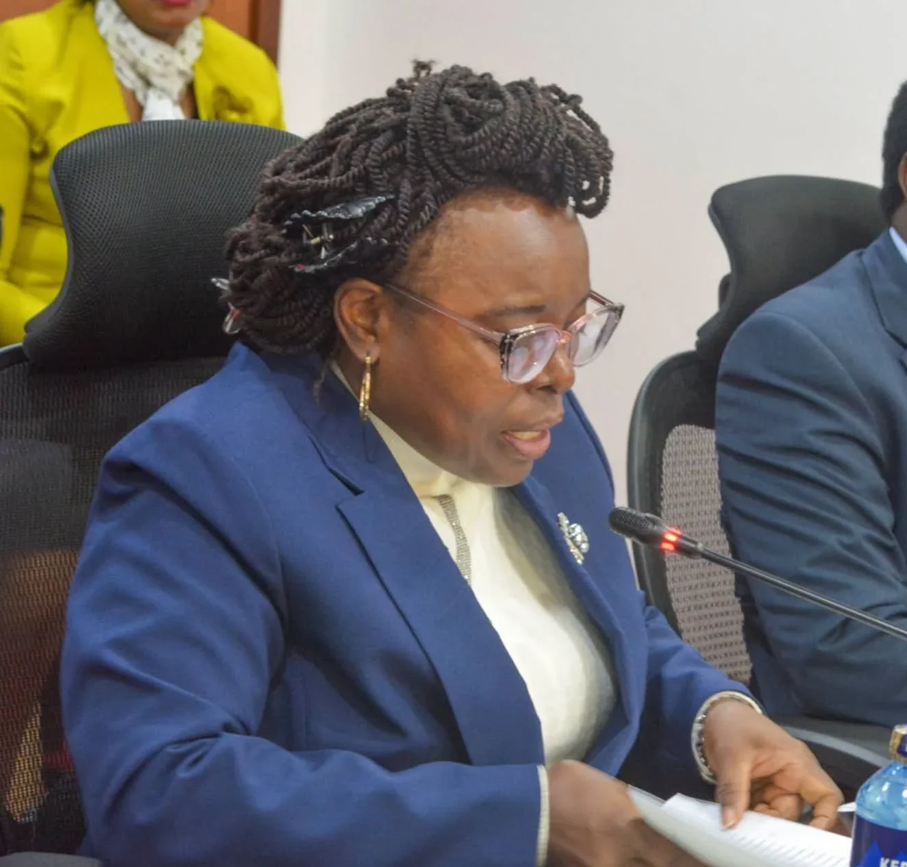 Controller of Budget Margaret Nyakang’o appears before the National Assembly Public Debt and Privatisation Committee in Parliament on 18th August, 2026. PHOTO/DAVID BOOGONKO NYOKANG’I