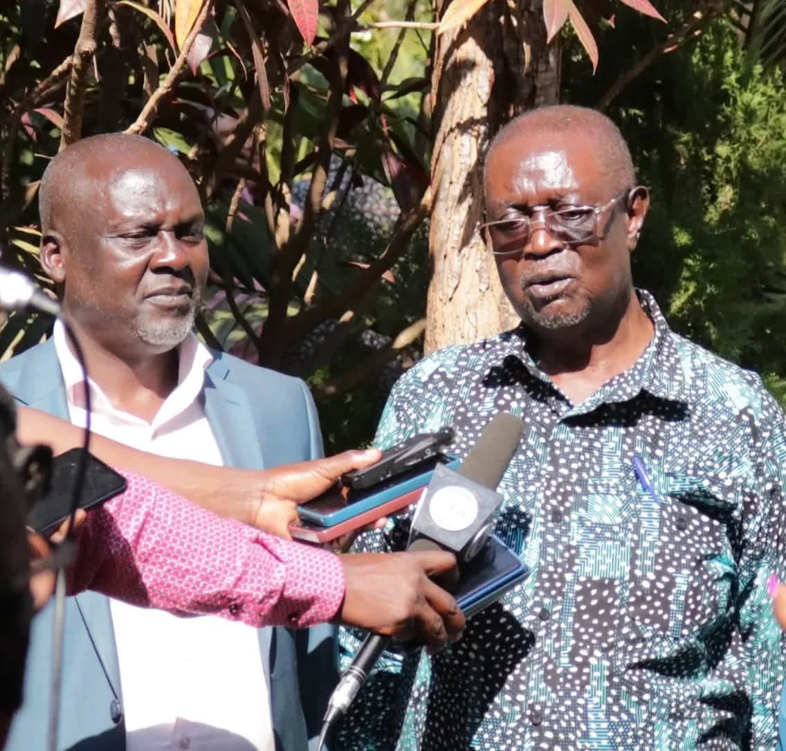 The Senate Energy Committee chairperson and the Elgeyo Marakwet Senator William Kisang and Siaya Senator Oburu Oginga during the resist engagement in Siaya County in Siaya County on 19th August, 2026. PHOTO/DAVID BOGONKO NYOKANG’I