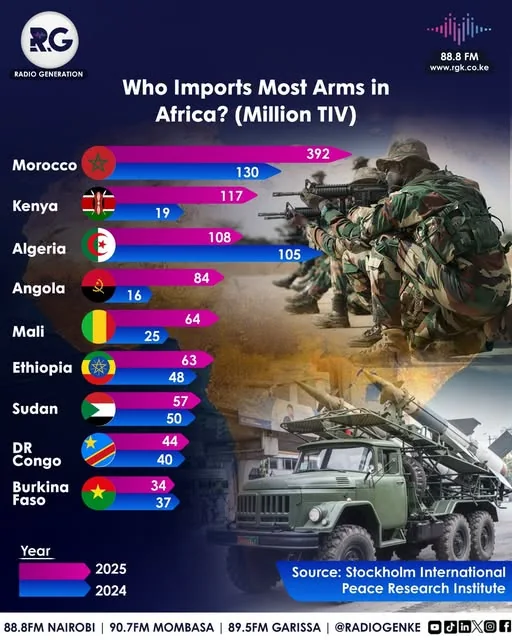 Who Imports Most Arms in Africa?