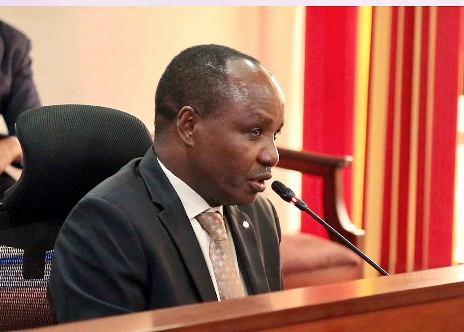 The Kenya Pest Control Products Board (PCPB) Chief Executive Officer, Fredrick Muchiri, appears before the National Assembly Public Investments Committee on Social Services, Administration and Agriculture in Parliament on 20th August,2026. PHOTO/DAVID BOGONKO NYOKANG’I