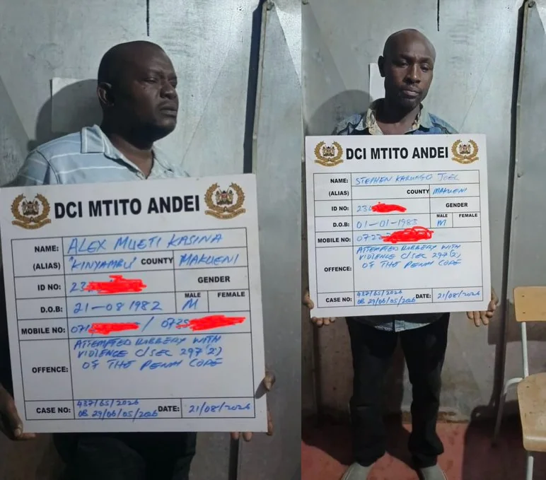Police arrest three suspects linked to Mtito Andei highway robbery