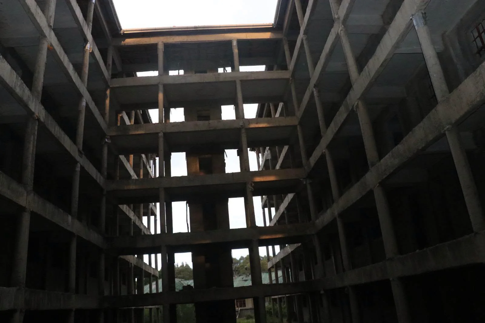 A photo showing the stalled Sh209 million classroom complex at Sigalagala National Polytechnic. PHOTO/DAVID BOGONKO NYOKANG'I