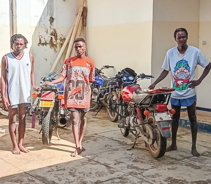 Police recover stolen motorcycles, arrest three suspects in Kilifi operation