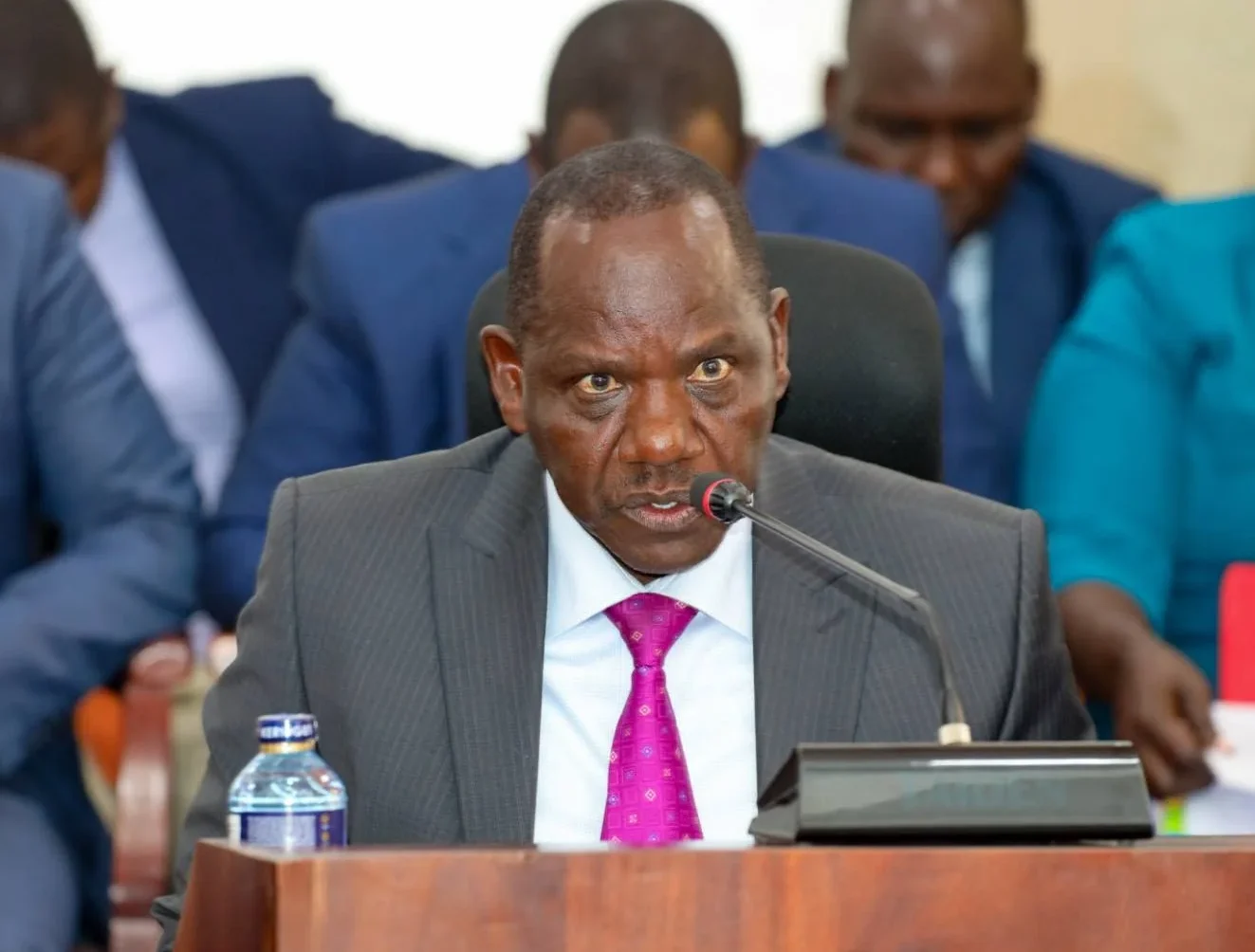 The Uasin Gishu Governor Jonathan Bii appears before the Senate Committee on Devolution and Intergovernmental Relations during the audits in parliament on 7th Sept, 2026. PHOTO/DAVID BOGONKO NYOKANG’I