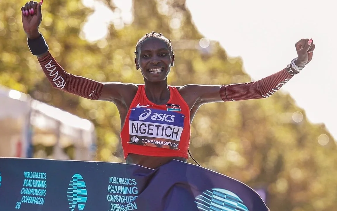 Agnes Ngetich breaks women-only half marathon world record