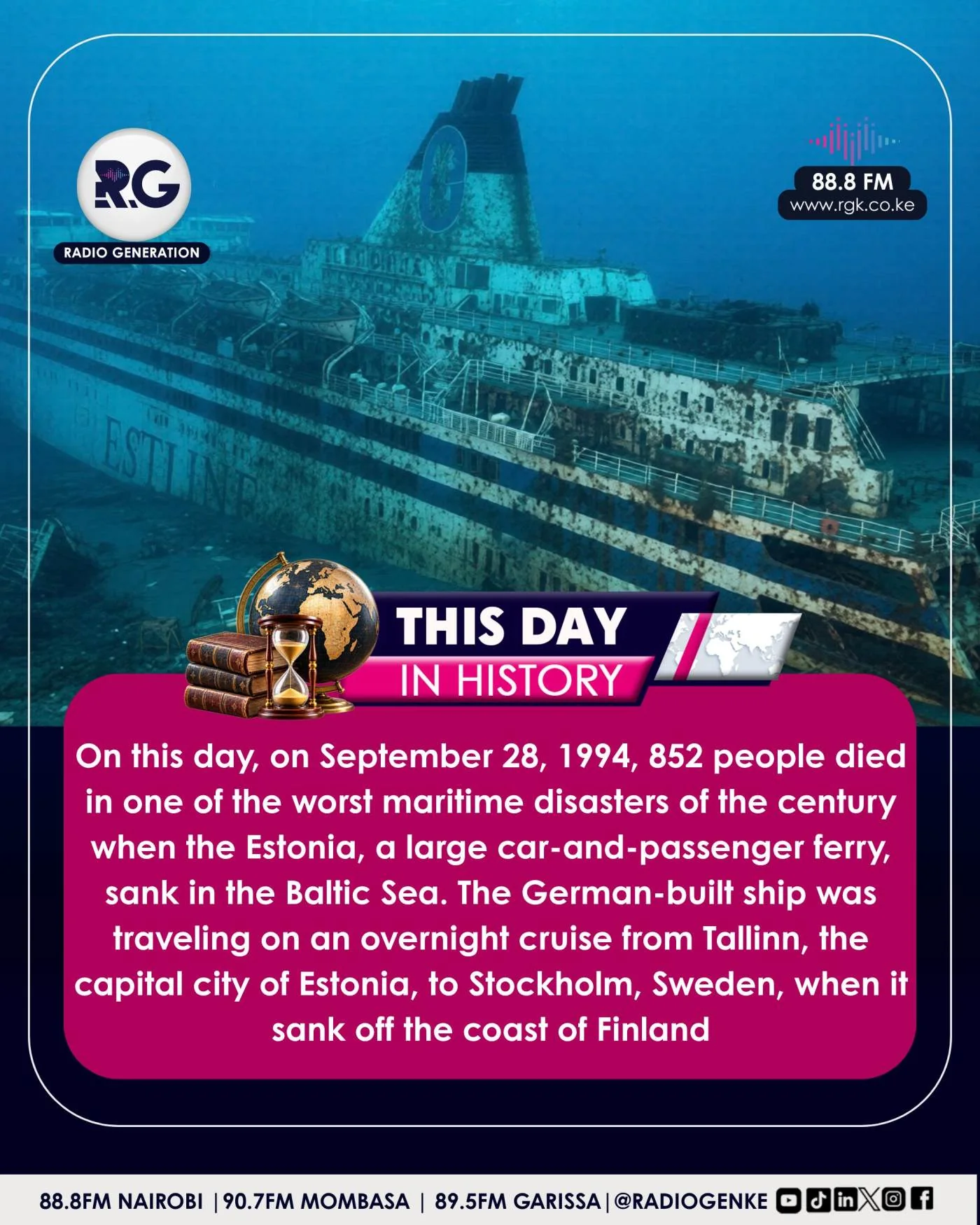 September 28, 1994: The Estonia ferry disaster