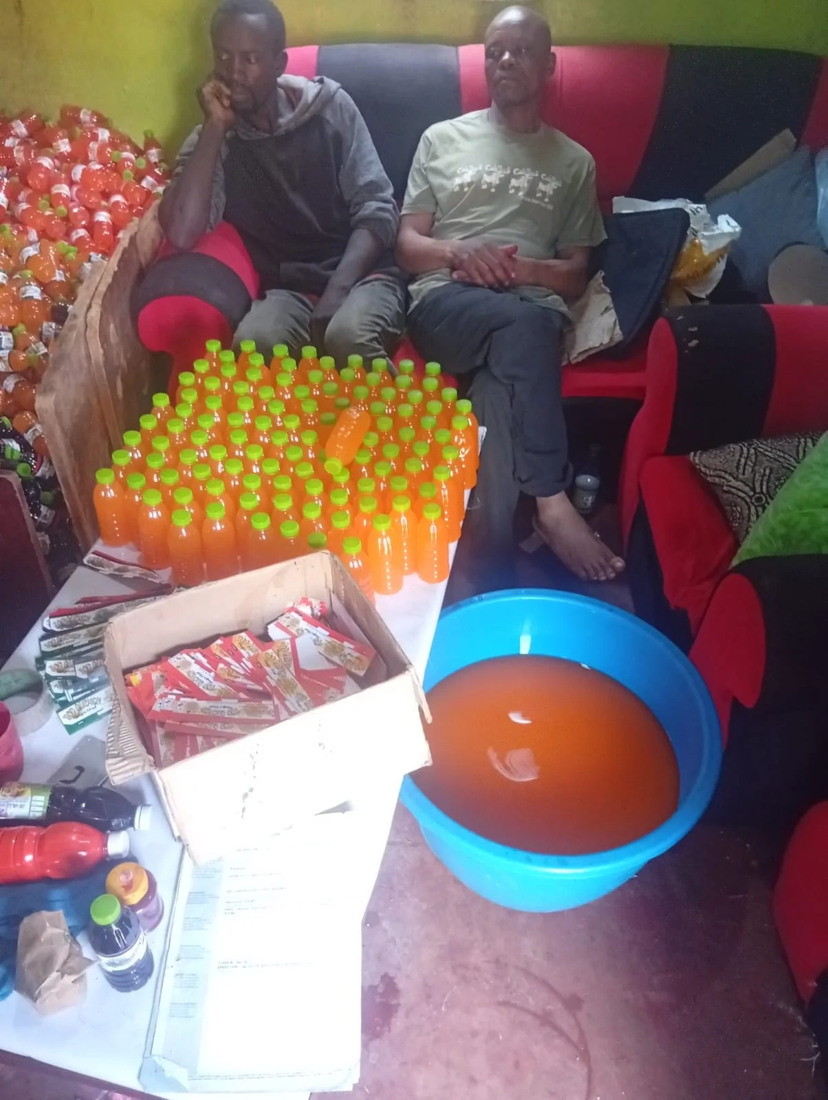 Two arrested as DCI busts suspected counterfeit juice operation in Kabete