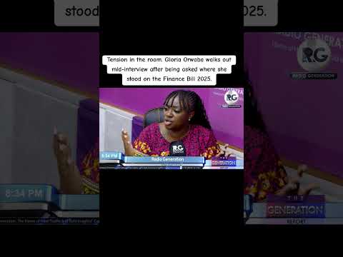 Gloria Orwoba walks out mid-interview after being asked where she stands on the Finance Bill 2025.