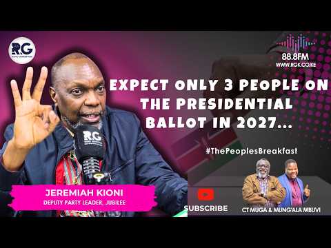Expect Only 3 People on The Ballot: Matiang'i, Ruto & Kalonzo: Enough talk ~ Jeremiah Kioni