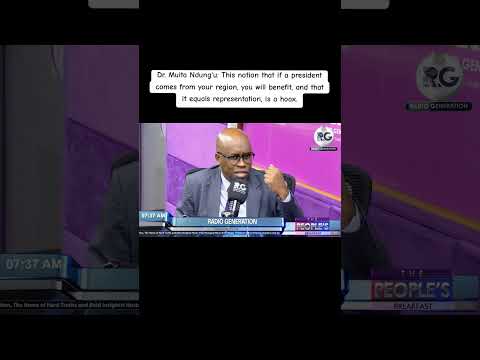 Dr. Ndung'u: The notion that if a president comes from your region equals representation is a hoax