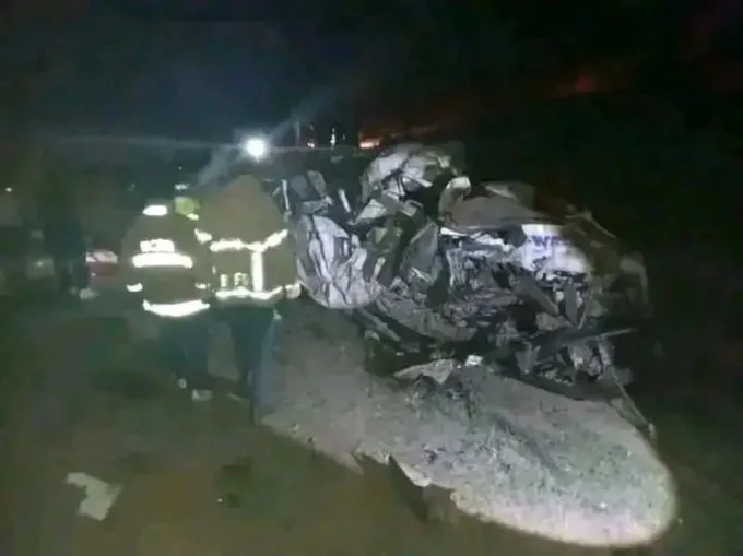 Scene of the accident that claimed the lives of 17 pilgrims at Salama, Kilome, along the Nairobi-Mombasa highway.
