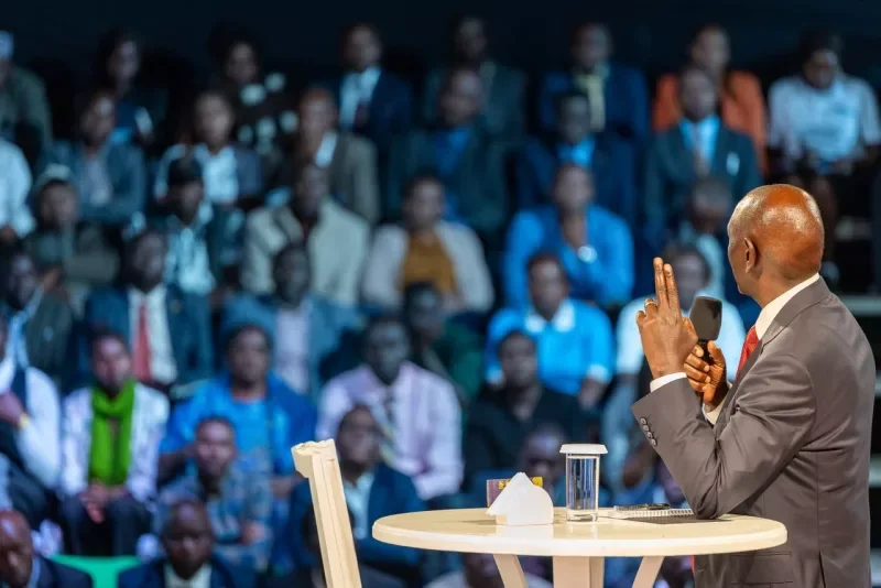 President William Ruto at the Agriculture & Food Security Summit, engaging with Kenyans during the Presidential Town Hall at Jamhuri Park, Nairobi on October 8, 2026.