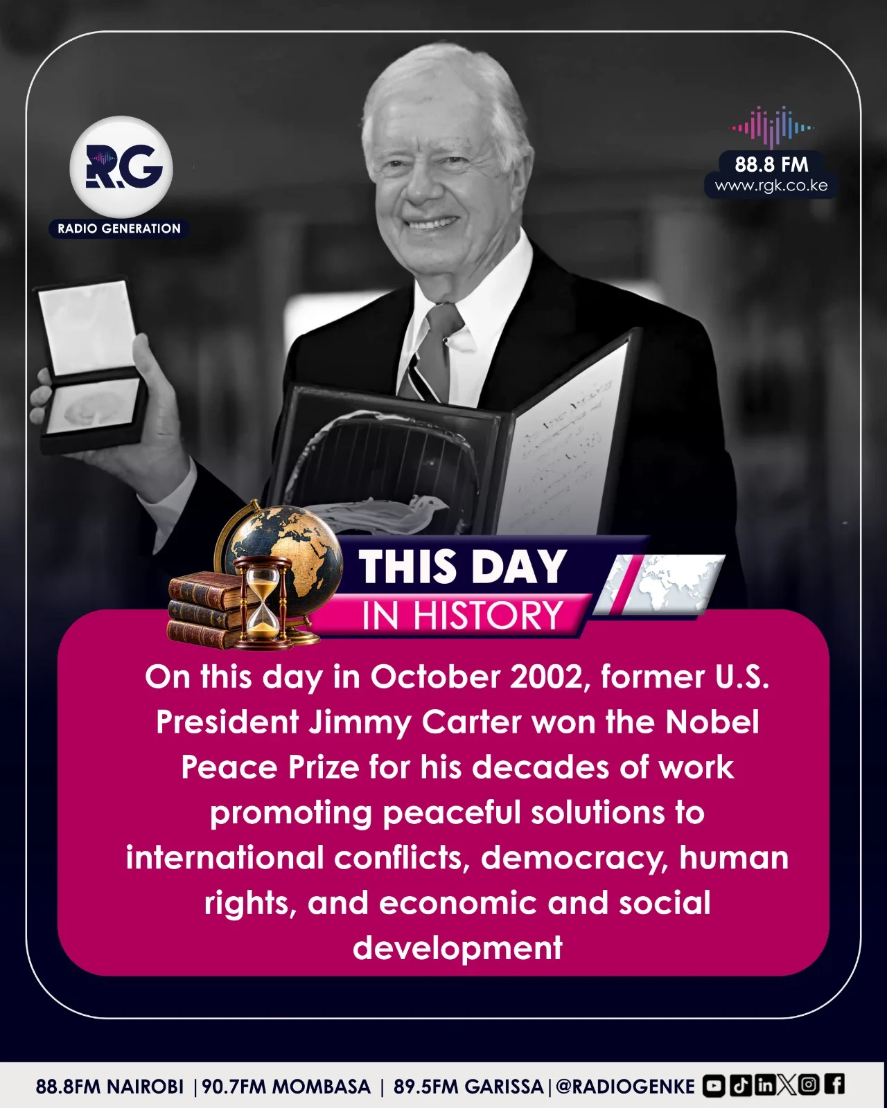 On This Day: Jimmy Carter Awarded the 2002 Nobel Peace Prize