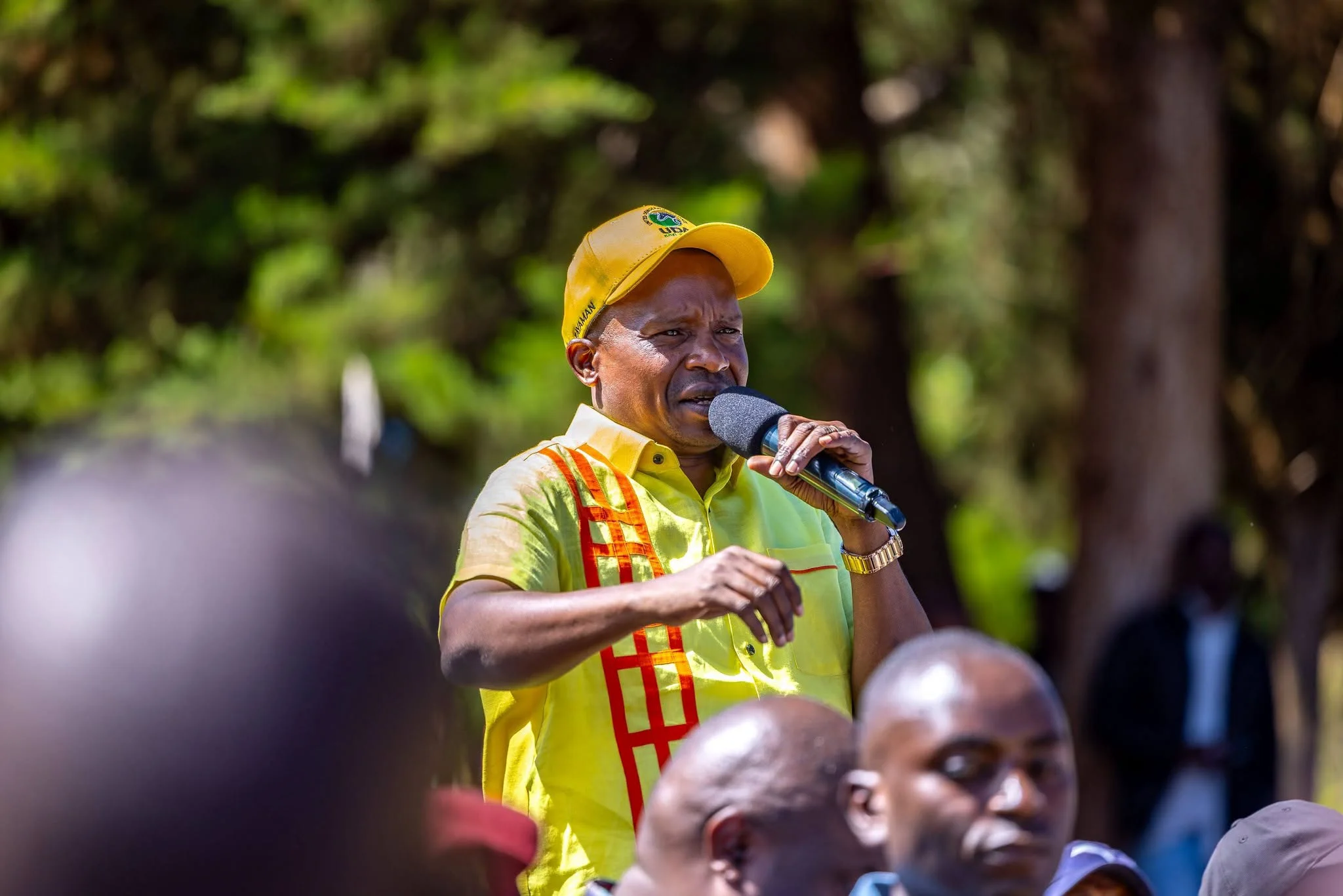 Deputy President Kithure Kindiki speaking during a public engagement at Giathenge, Othaya, Nyeri County on October 12, 2026